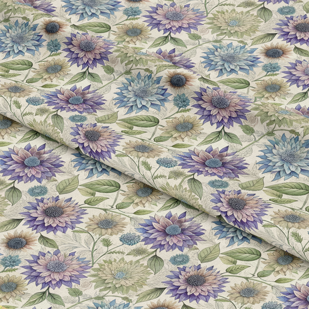 Art Nouveau Asters Pattern 1 Quilting Cotton Fabric