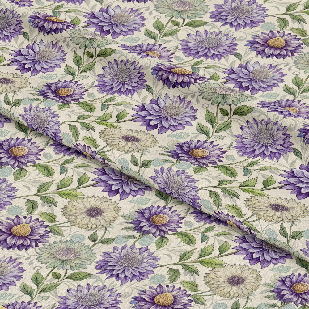 Art Nouveau Asters Pattern 2 Quilting Cotton Fabric