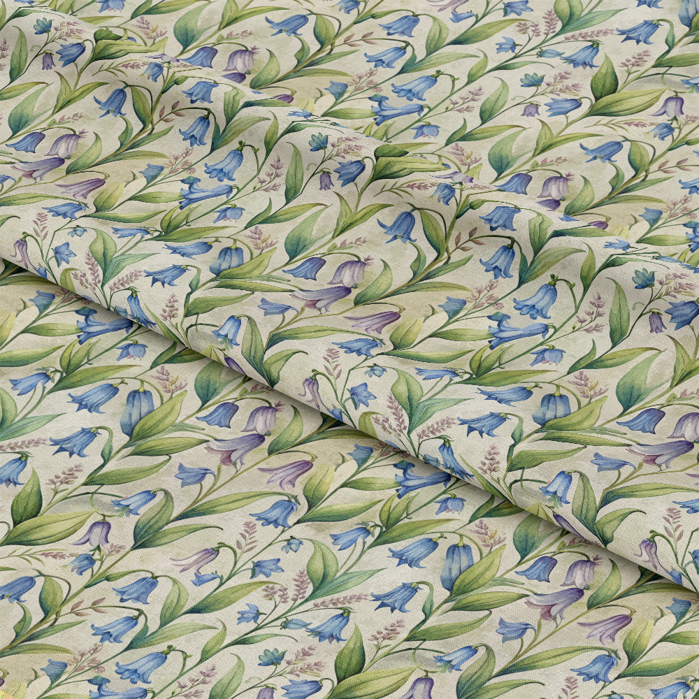 Art Nouveau Bluebells Pattern 1 Quilting Cotton Fabric