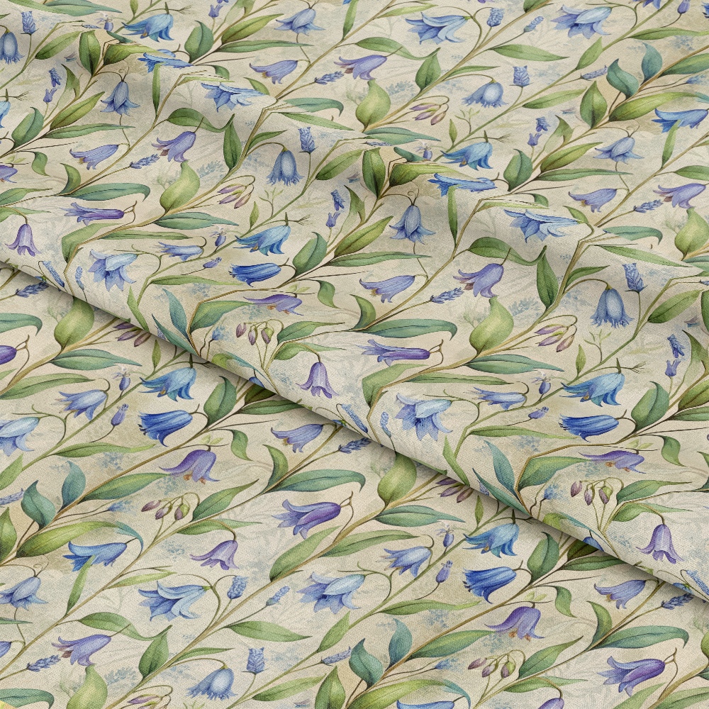 Art Nouveau Bluebells Pattern 2 Quilting Cotton Fabric