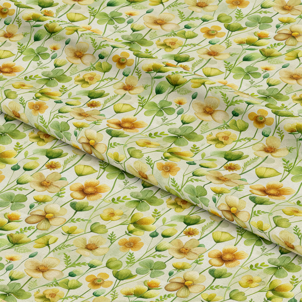 Art Nouveau Buttercups Pattern 4 Quilting Cotton Fabric