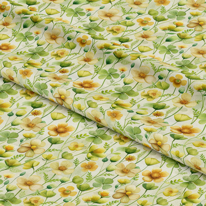 Art Nouveau Buttercups Pattern 4 Quilting Cotton Fabric