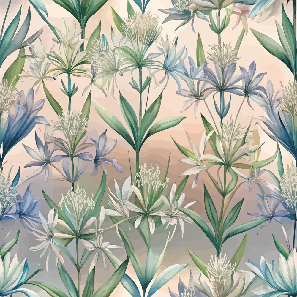 Art Nouveau Camassias Pattern 1 Quilting Cotton Fabric