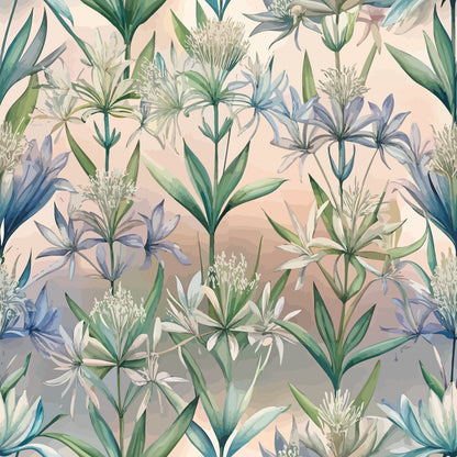Art Nouveau Camassias Pattern 1 Quilting Cotton Fabric