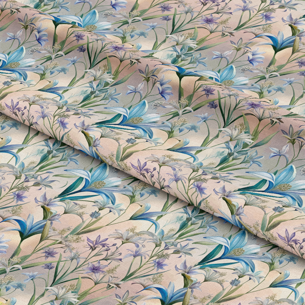 Art Nouveau Camassias Pattern 2 Quilting Cotton Fabric