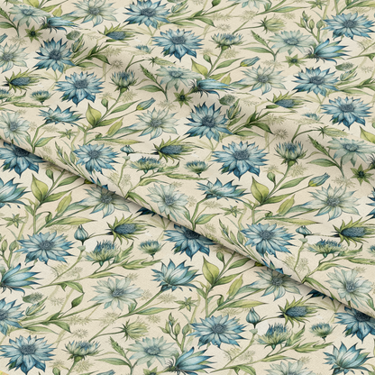 Art Nouveau Chicory Blossoms Pattern 1 Quilting Cotton Fabric