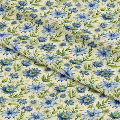 Art Nouveau Chicory Blossoms Pattern 2 Quilting Cotton Fabric