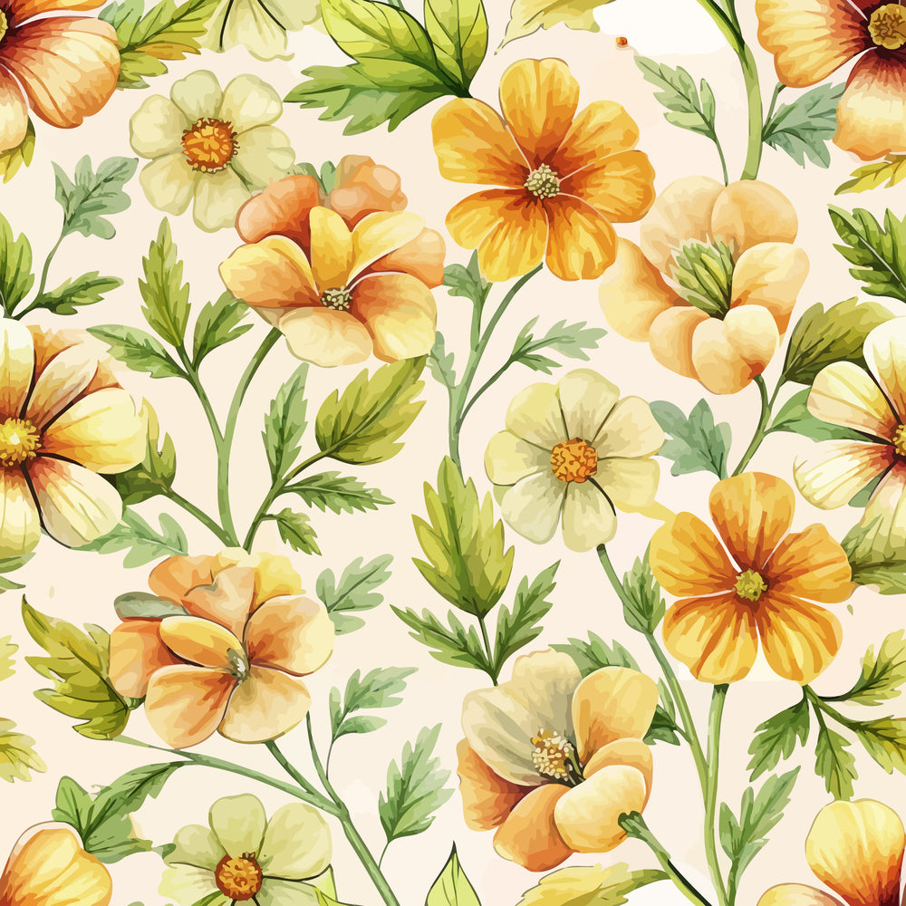 Art Nouveau Cinquefoils Pattern 2 Minky Fabric