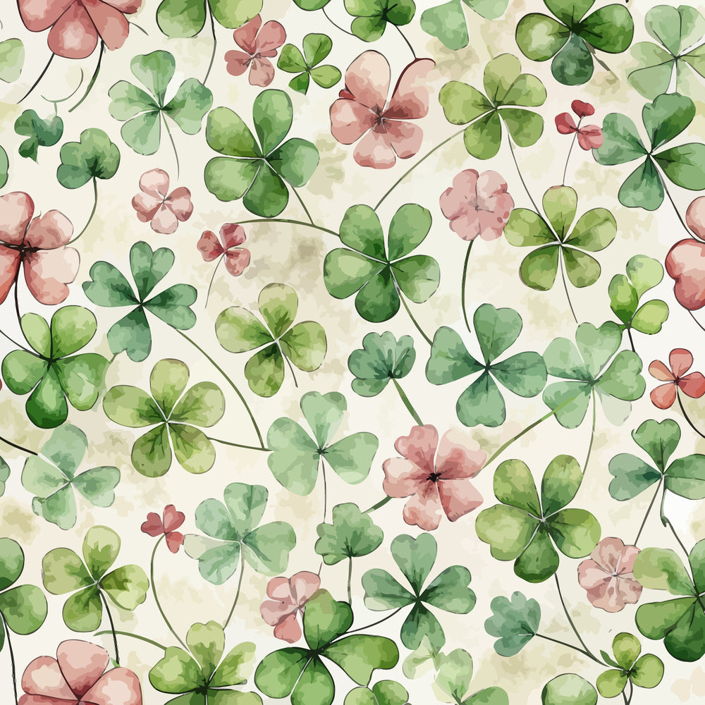 Art Nouveau Clovers Pattern 2 Quilting Cotton Fabric