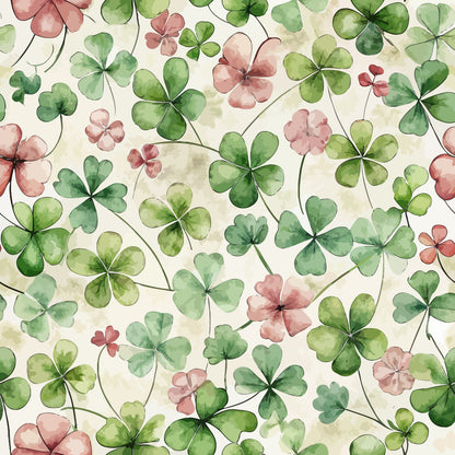 Art Nouveau Clovers Pattern 2 Quilting Cotton Fabric