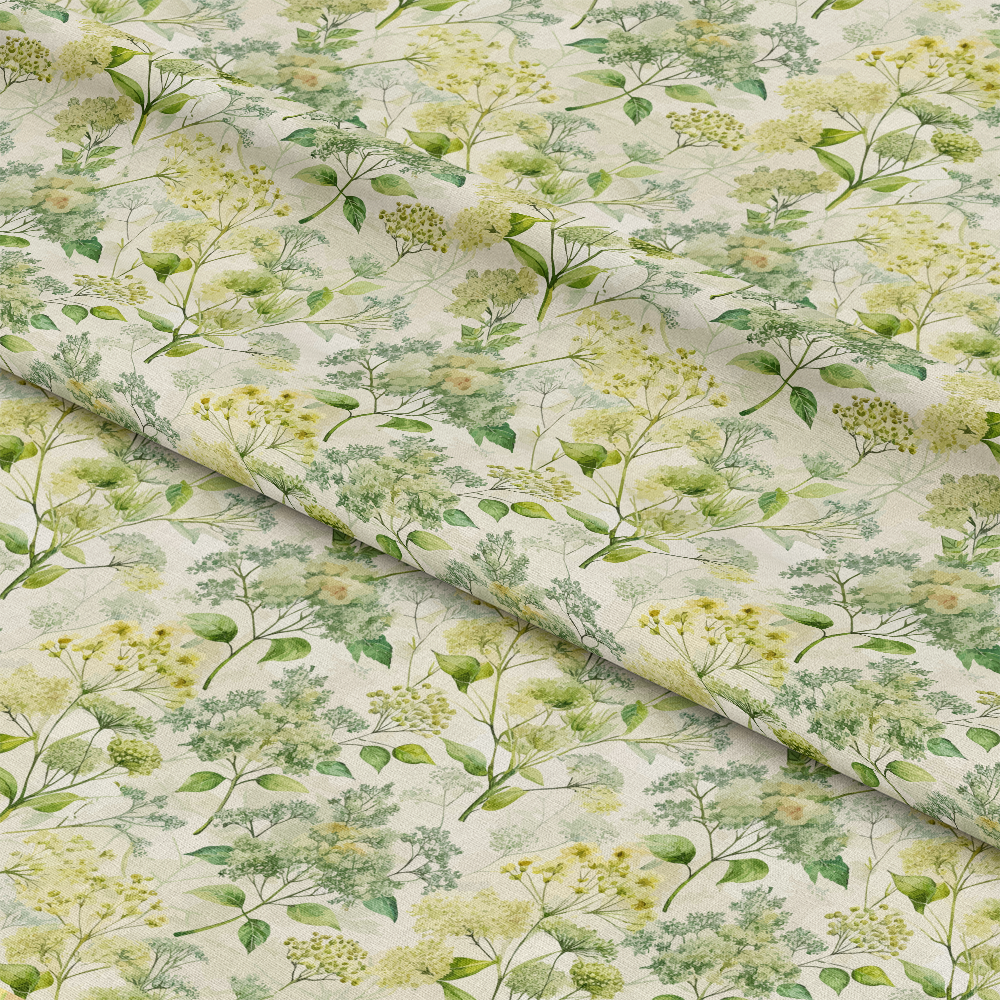 Art Nouveau Elderflowers Pattern 2 Quilting Cotton Fabric