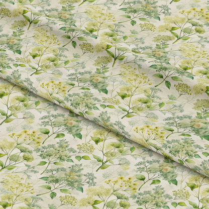 Art Nouveau Elderflowers Pattern 2 Quilting Cotton Fabric