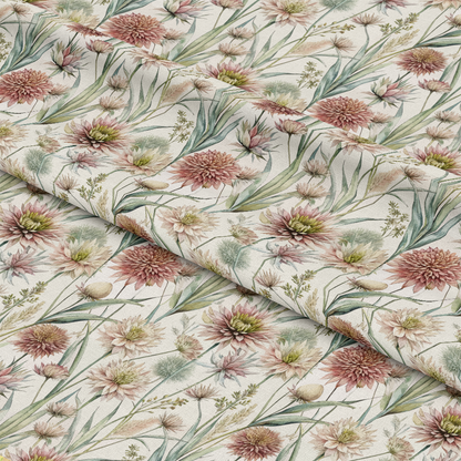 Art Nouveau Flowering Rush Pattern 1 Quilting Cotton Fabric
