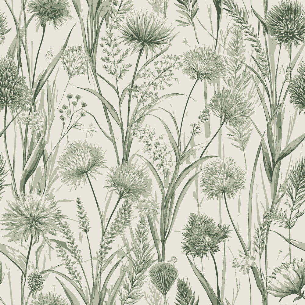Art Nouveau Flowering Rush Pattern 2 Minky Fabric