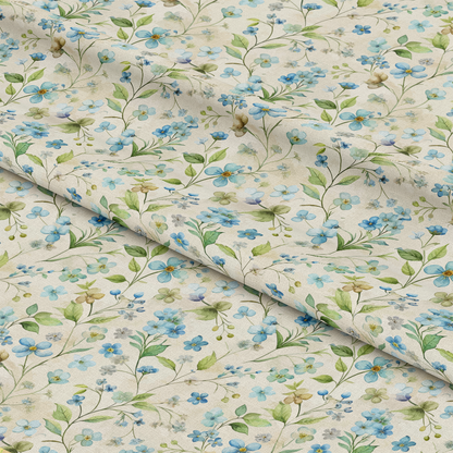 Art Nouveau Forget Me Nots Pattern 1 Quilting Cotton Fabric