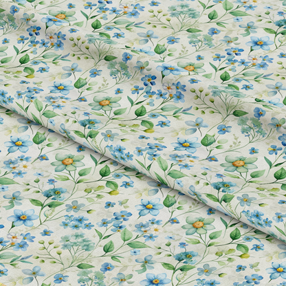 Art Nouveau Forget Me Nots Pattern 3 Quilting Cotton Fabric