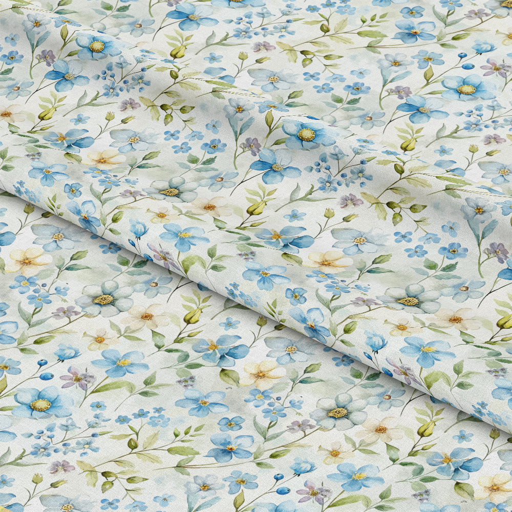 Art Nouveau Forget Me Nots Pattern 4 Quilting Cotton Fabric