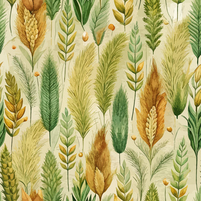 Art Nouveau Fox Tails Pattern 2 Minky Fabric