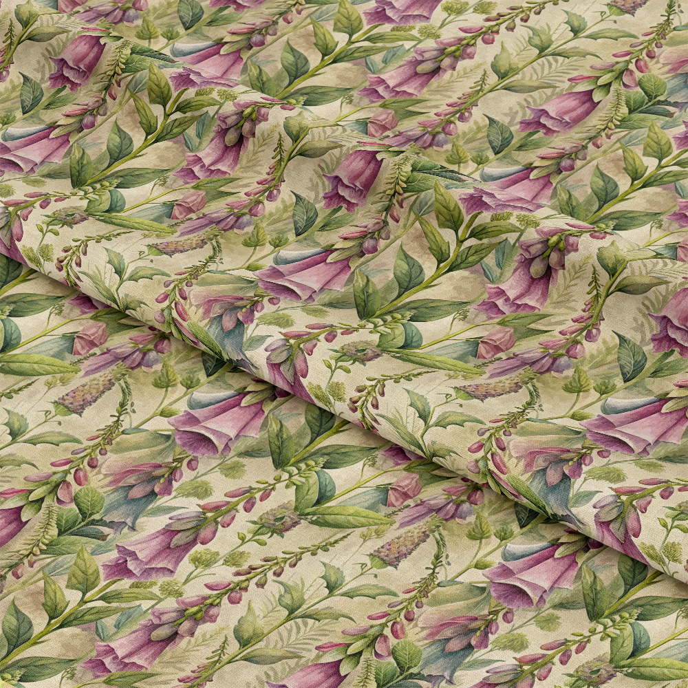 Art Nouveau Foxgloves Pattern 2 Quilting Cotton Fabric