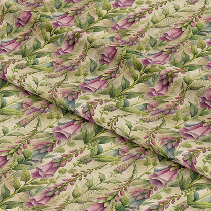 Art Nouveau Foxgloves Pattern 2 Quilting Cotton Fabric