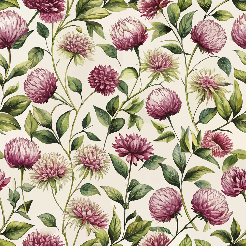 Art Nouveau Globe Amaranths Pattern 1 Quilting Cotton Fabric