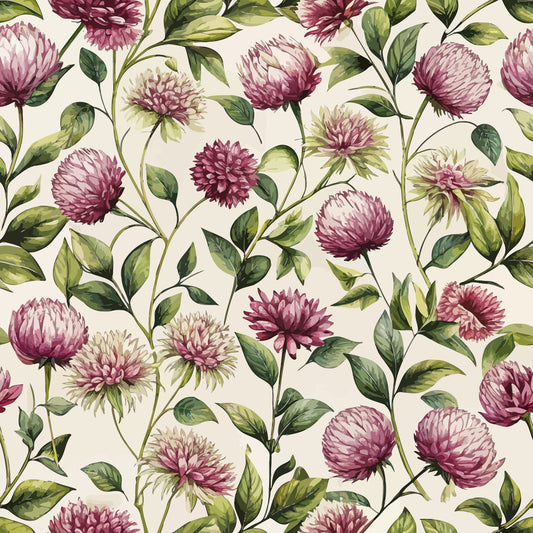 Art Nouveau Globe Amaranths Pattern 1 Quilting Cotton Fabric