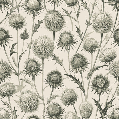 Art Nouveau Globe Thistles Pattern 1 Minky Fabric
