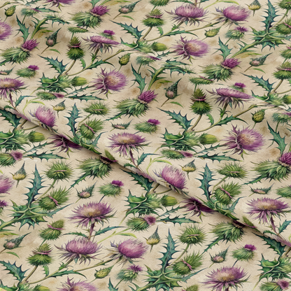 Art Nouveau Globe Thistles Pattern 2 Quilting Cotton Fabric