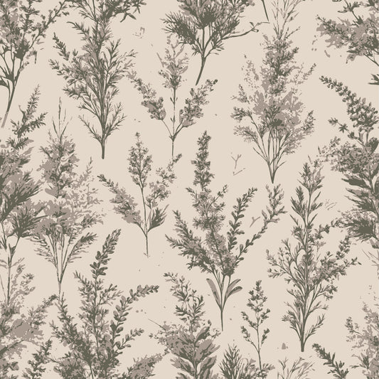 Art Nouveau Heather Sprigs Pattern 1 Quilting Cotton Fabric
