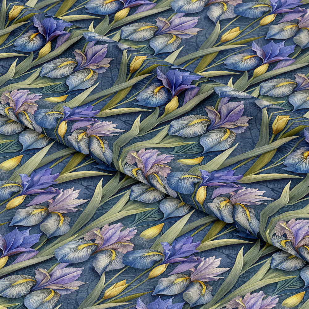 Art Nouveau Iris Sweep Pattern 2 Quilting Cotton Fabric