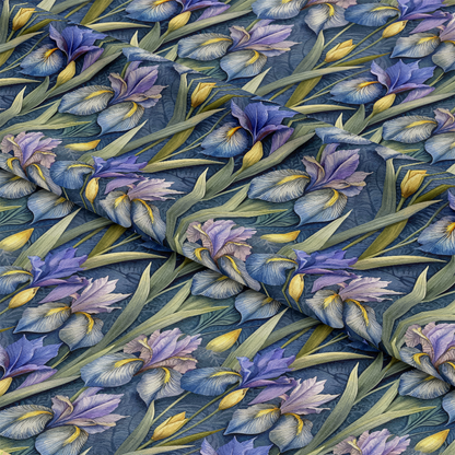 Art Nouveau Iris Sweep Pattern 2 Quilting Cotton Fabric