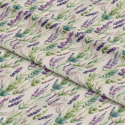 Art Nouveau Lavender Sprigs Pattern 1 Quilting Cotton Fabric