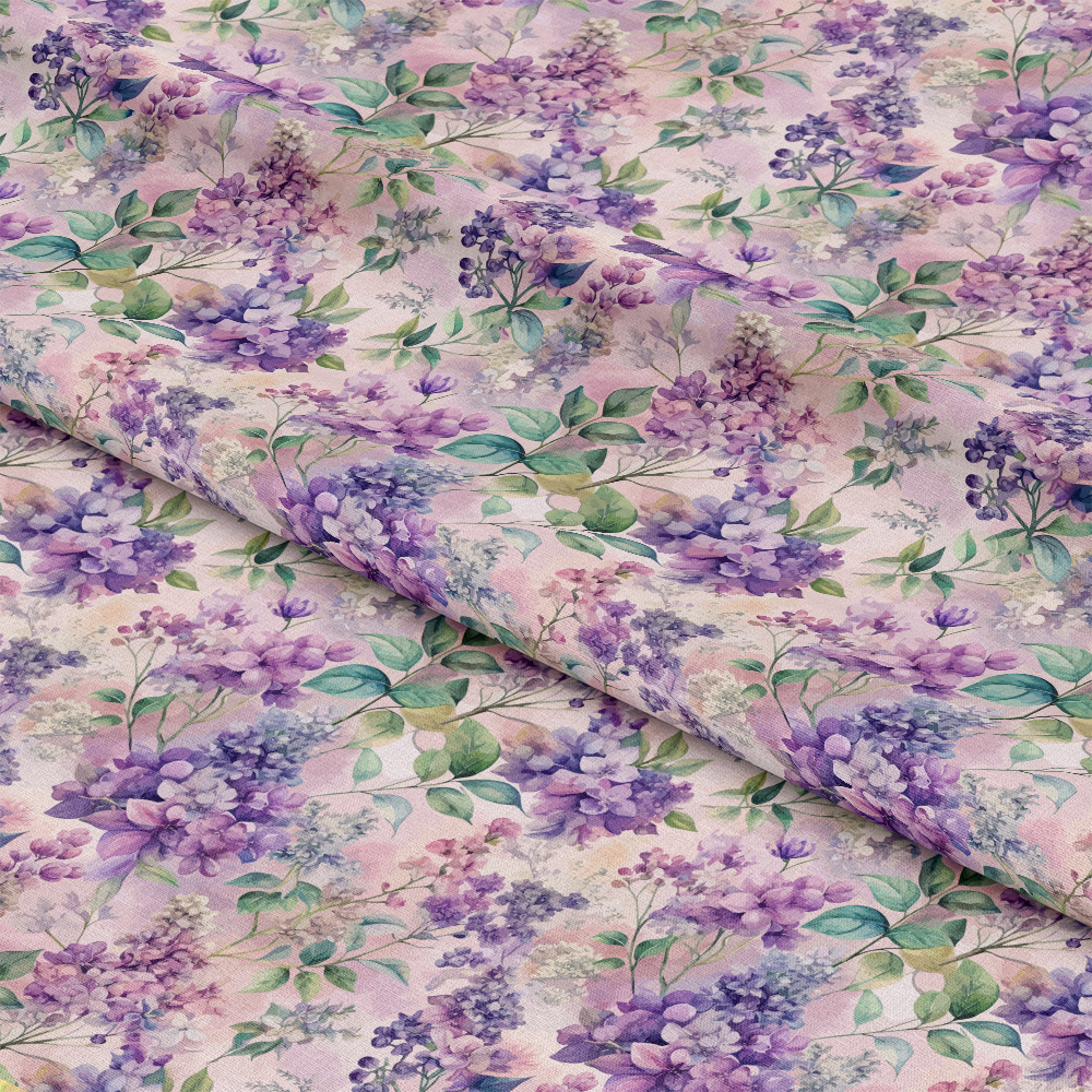 Art Nouveau Lilac Lusters Pattern 2 Quilting Cotton Fabric