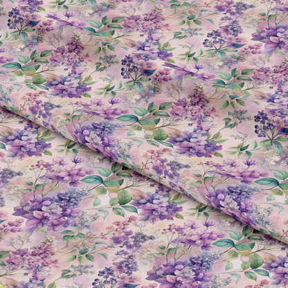 Art Nouveau Lilac Lusters Pattern 2 Quilting Cotton Fabric