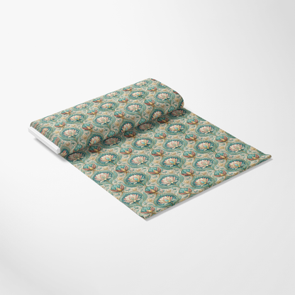 Art Nouveau Lotus Flowers Pattern 1 Quilting Cotton Fabric