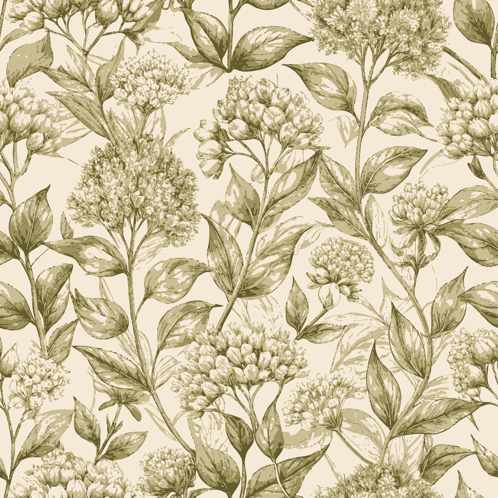 Art Nouveau Milkweed Blossoms Pattern 1 Minky Fabric