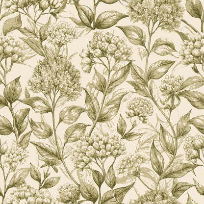 Art Nouveau Milkweed Blossoms Pattern 1 Minky Fabric