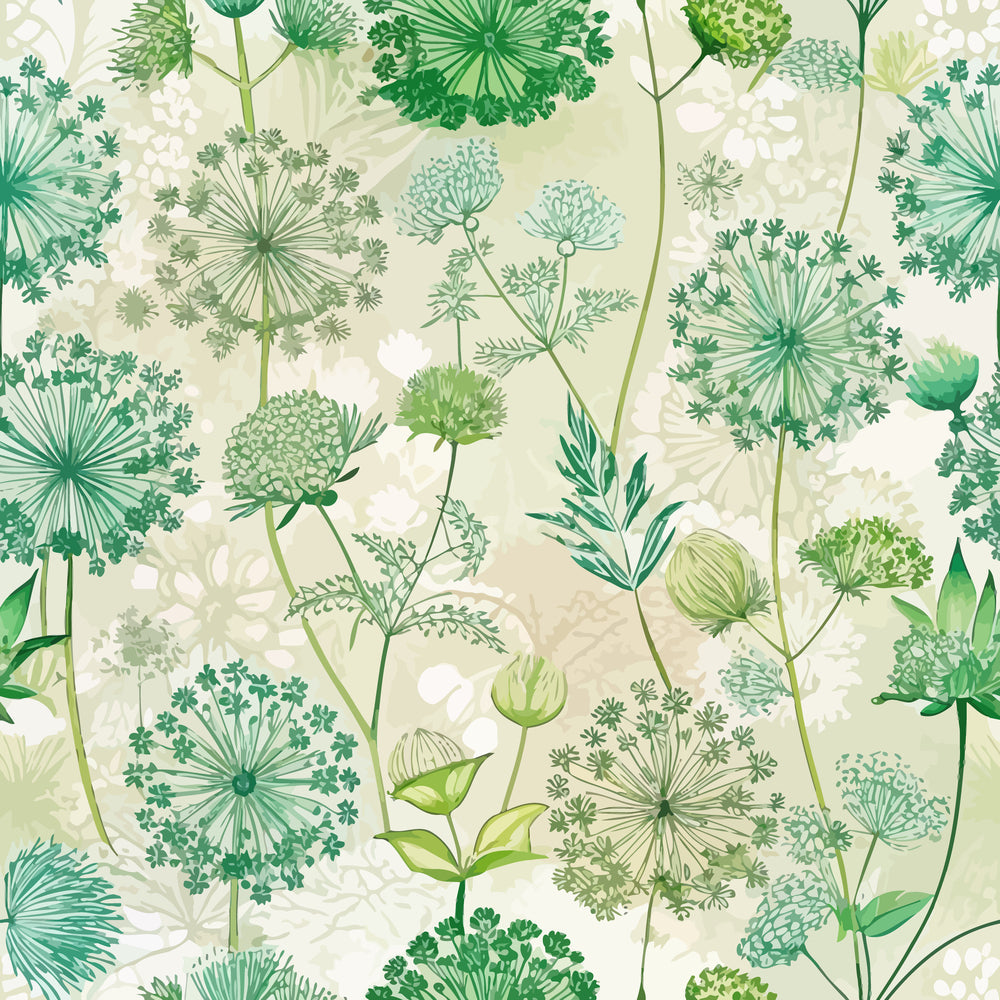 Art Nouveau Queen Anne Flowers Pattern 1 Minky Fabric