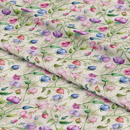 Art Nouveau Sweet Peas Pattern 2 Quilting Cotton Fabric
