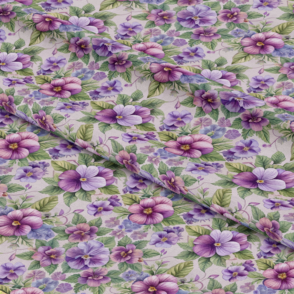 Art Nouveau Violets Pattern 2 Quilting Cotton Fabric