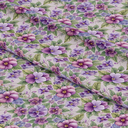 Art Nouveau Violets Pattern 2 Quilting Cotton Fabric