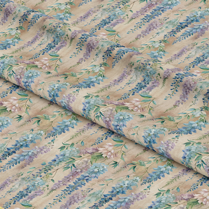 Art Nouveau Wisteria Vines Pattern 2 Quilting Cotton Fabric