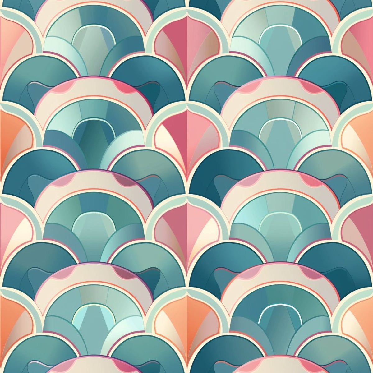 Coral Lagoon Pattern 13 Minky Fabric