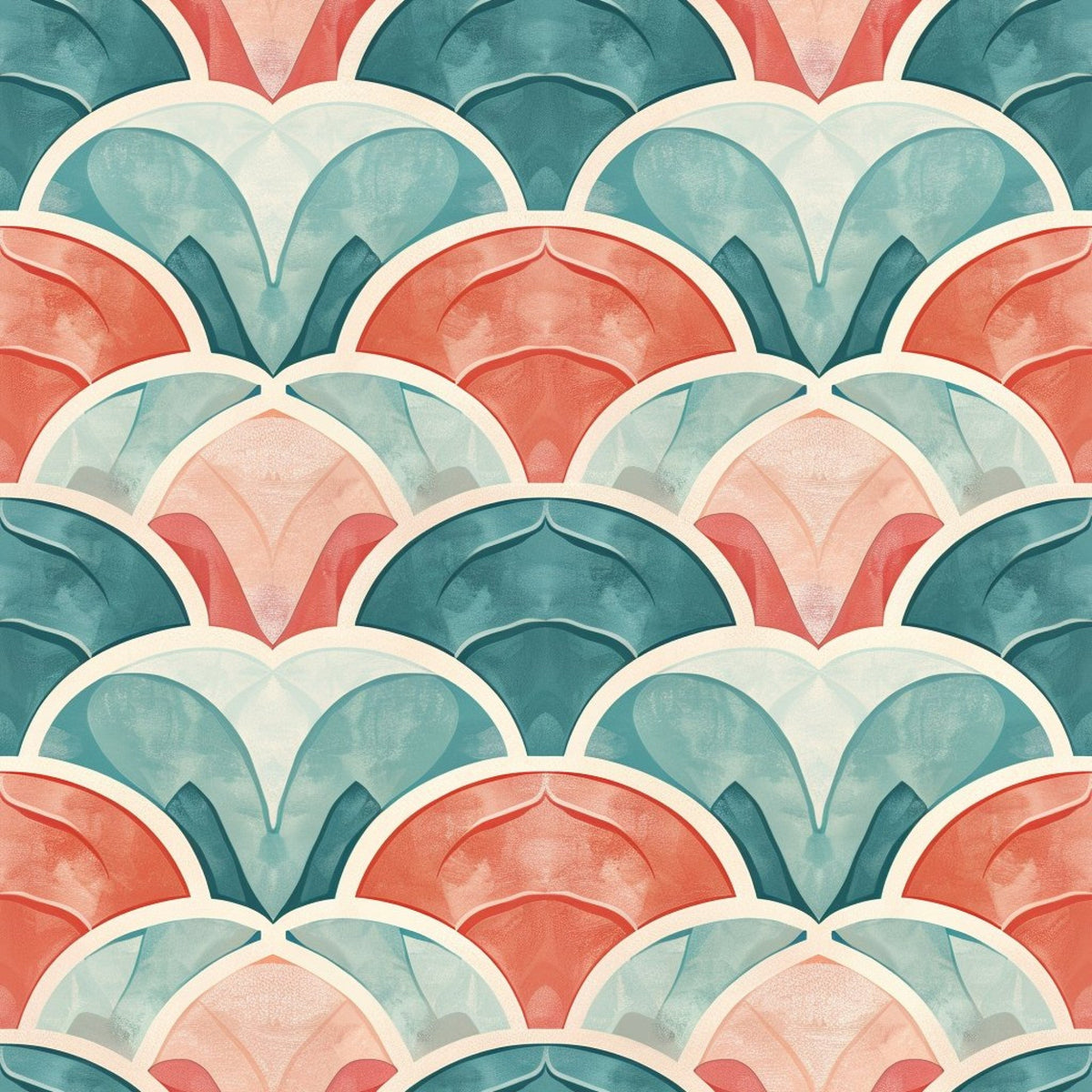 Coral Lagoon Pattern 15 Minky Fabric