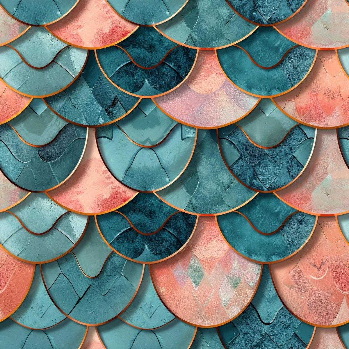 Coral Lagoon Pattern 16 Minky Fabric