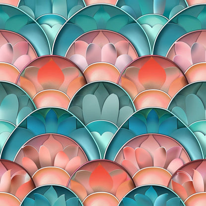 Coral Lagoon Pattern 17 Minky Fabric