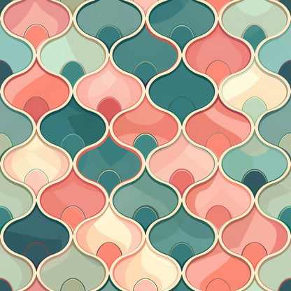 Coral Lagoon Pattern 18 Minky Fabric