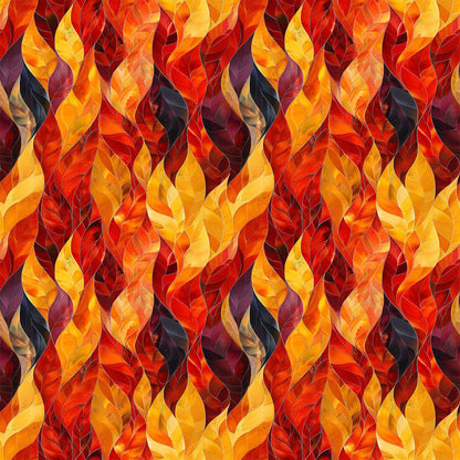 Artistic Autumn Leaves Pattern 12 Quilting Cotton Fabric