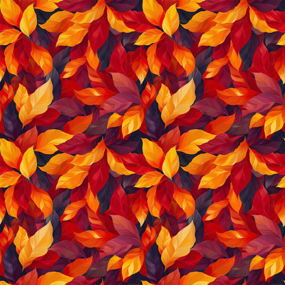 Artistic Autumn Leaves Pattern 1 Quilting Cotton Fabric