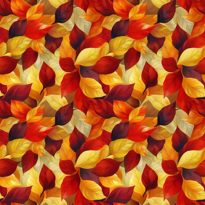 Fiery Foliage Pattern 2 Minky Fabric